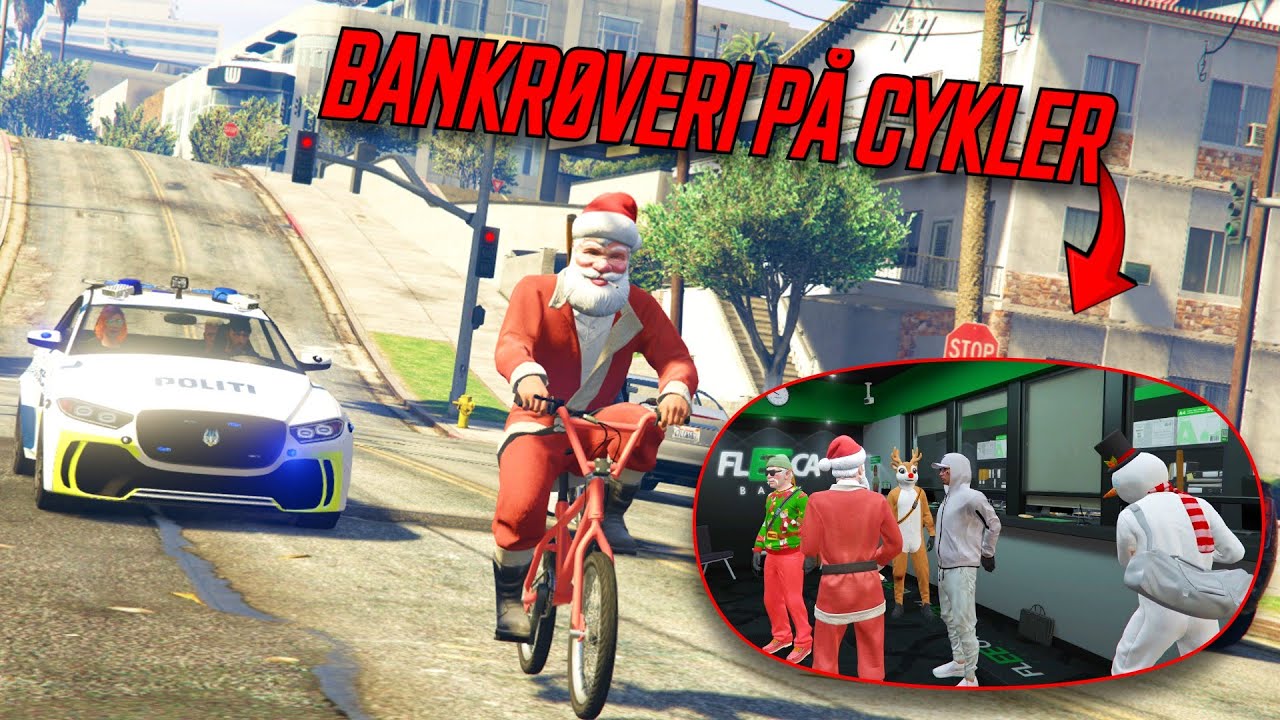 Bankrøveri på Cykler i Julekostumer! 🎅🚴‍♂️ - DANSK GTA 5 RP FIVEM