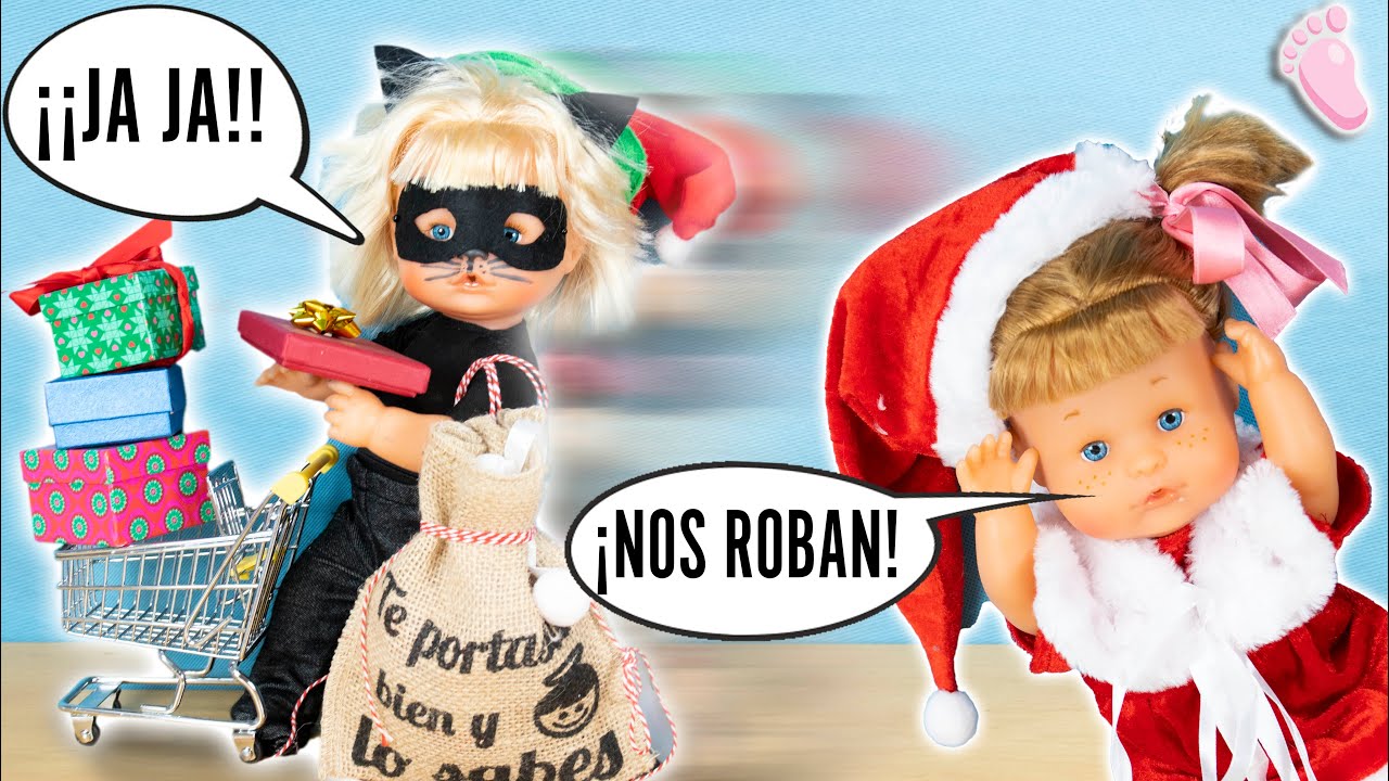 😡 Oh no! A Noa y Noe les roban los regalos de Navidad! 🎅🏼 ¡ladrona! No te lleves los juguetes 🧐