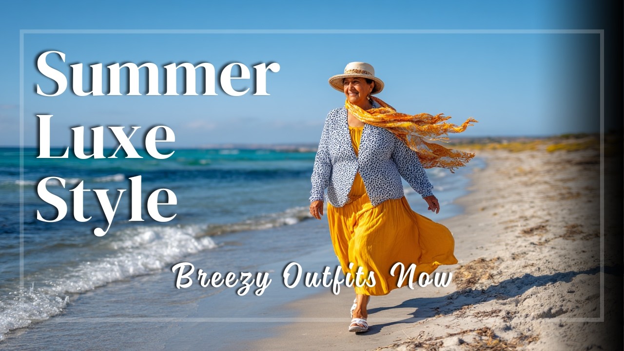 Summer luxe style for seniors ☀️ breezy outfits with sophisticated brilliance