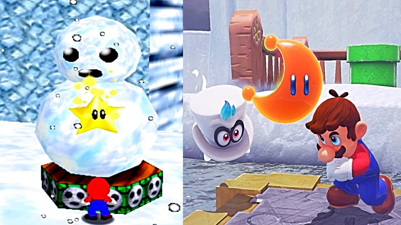 Super Mario All Snow Levels 100% Super Mario 64 & Odyssey (All Stars & Moons)