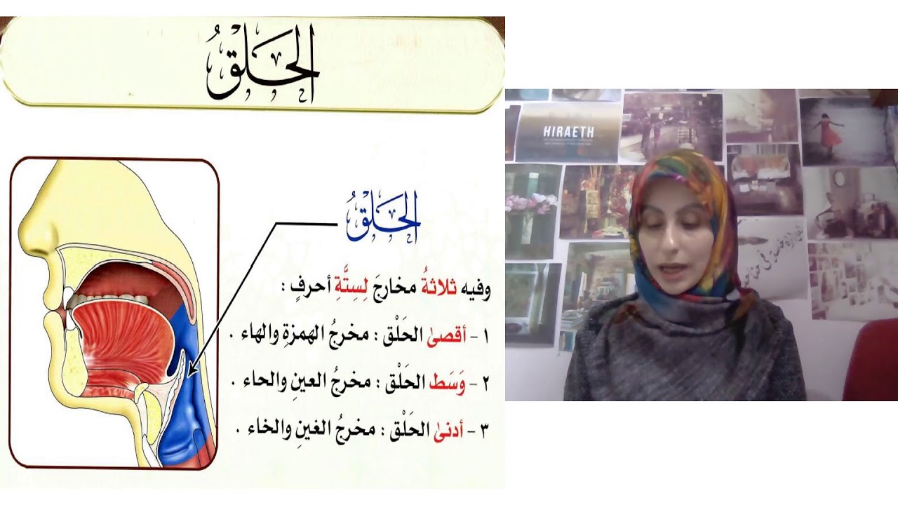 18. مخارج الحروف (المخرج الثاني: الحلق)