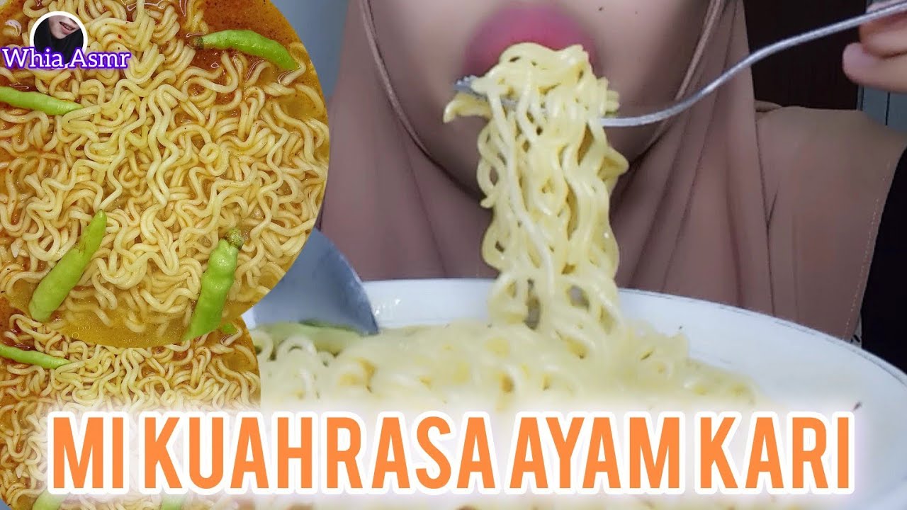 ASMR REVIEW MIE KUAH RASA AYAM KARI DAN CABE RAWIT 