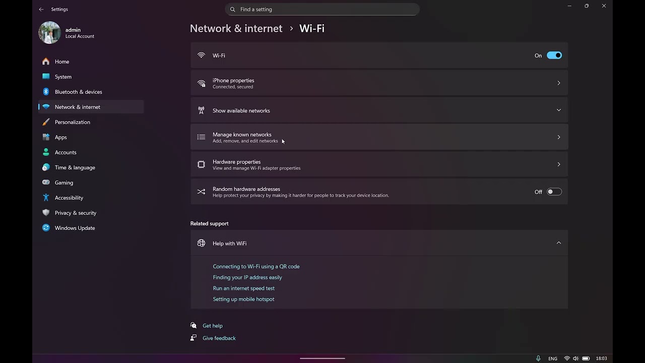 สอนการใช้งานเมนู Network & internet ใน Windows 11 แบบละเอียด