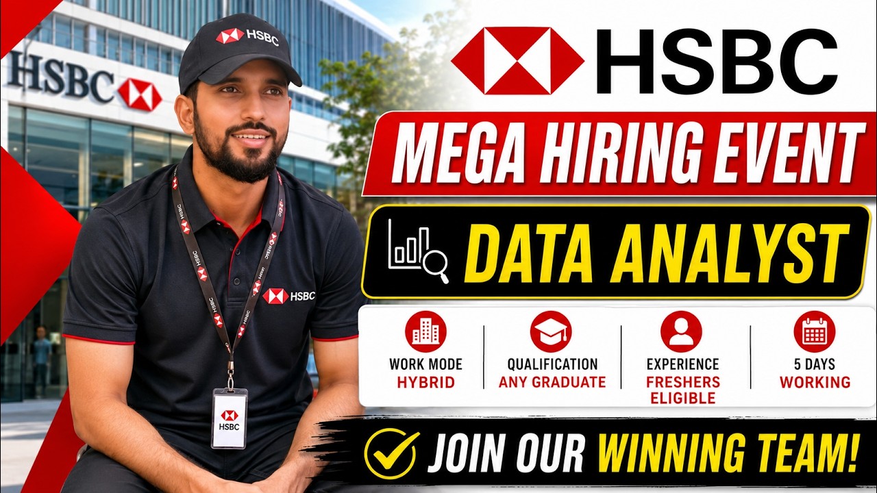 🚨 HSBC MEGA HIRING 2026 💼 Data Analyst | Hybrid Job | Apply Now!
