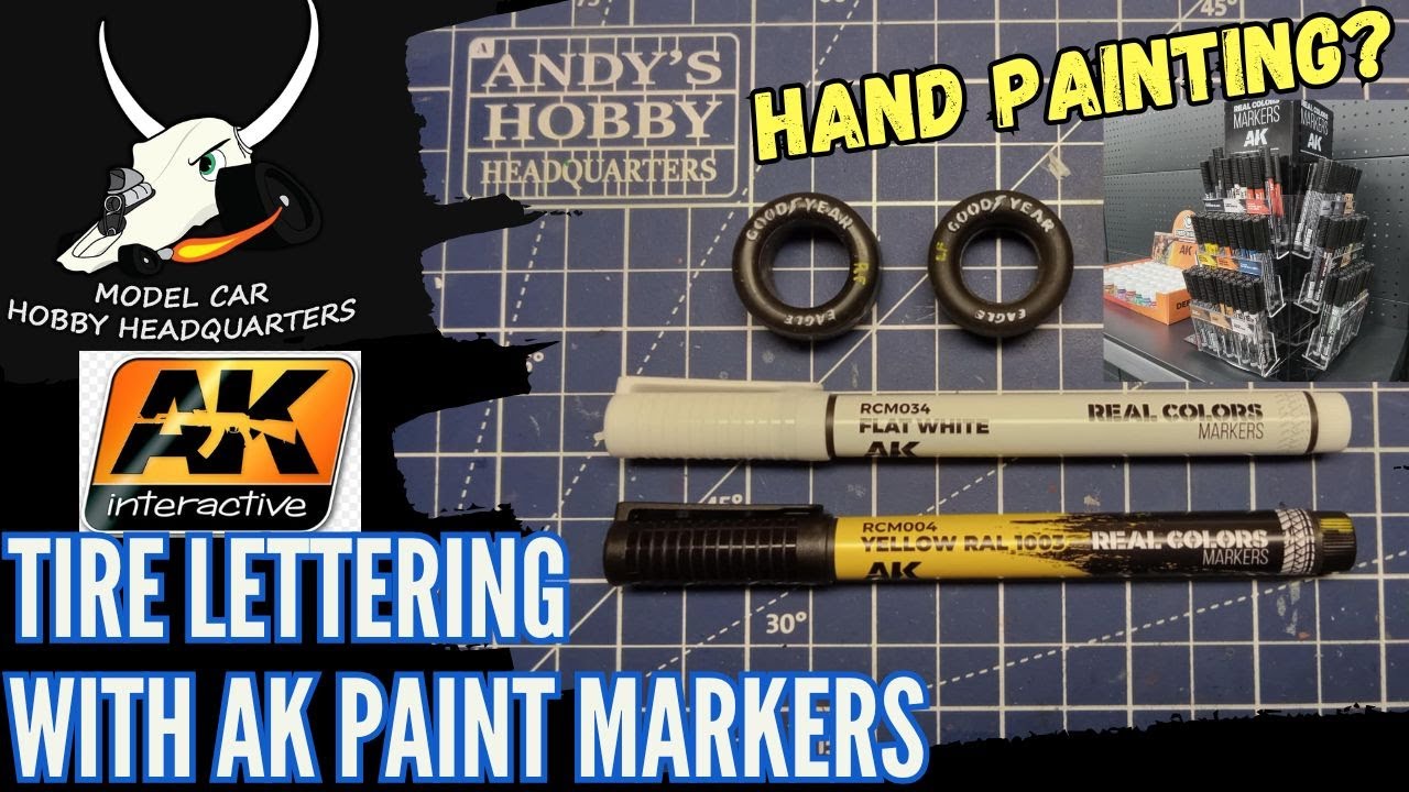 Scale Model Tire Detail Lettering With AK Real Colors Paint Markers Ep.440