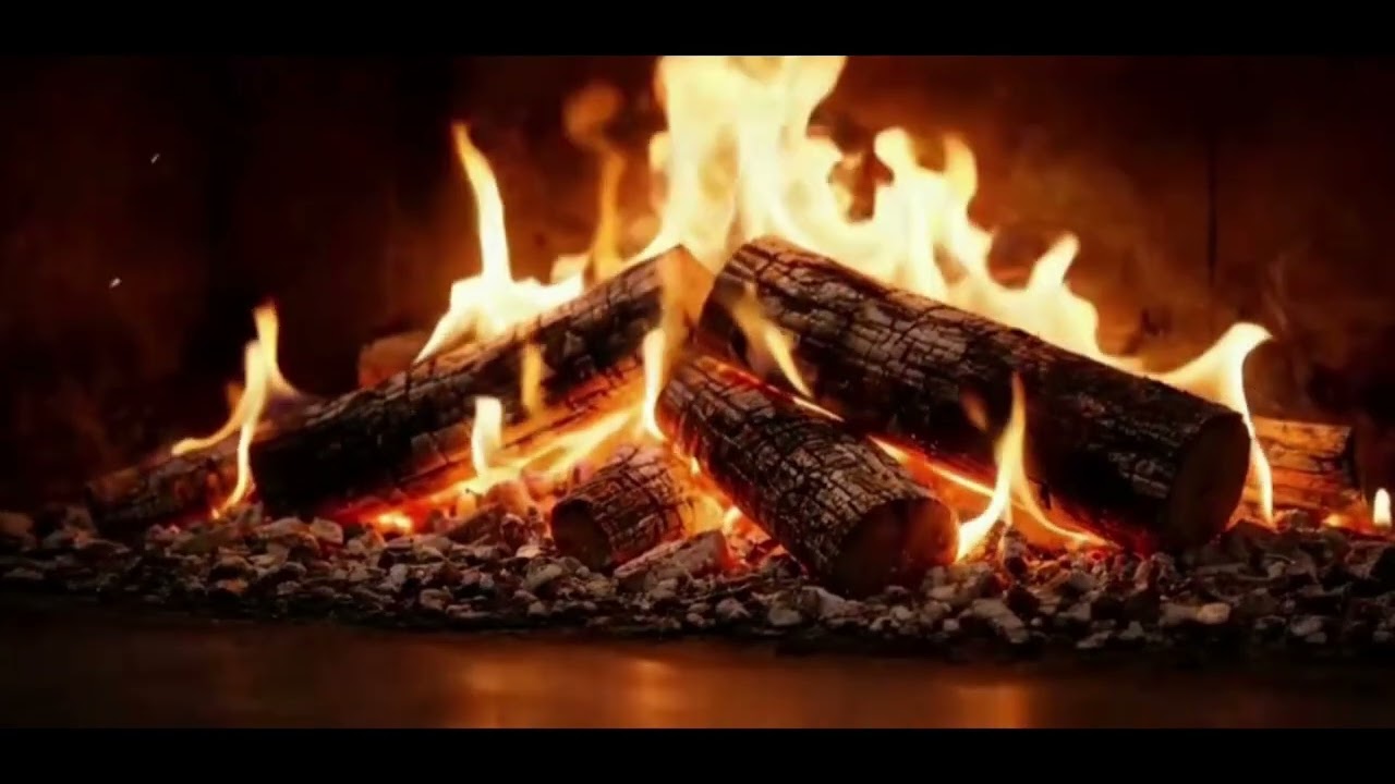 4K Real Fireplace | Gerçekçi Şömine – Ateş & Odun Sesi | 6 Saat
