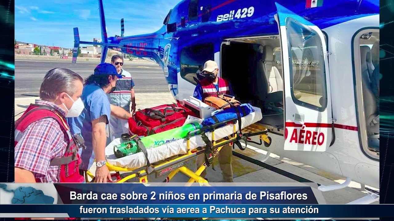Barda cae sobre 2 niños en Pisaflores Hidalgo