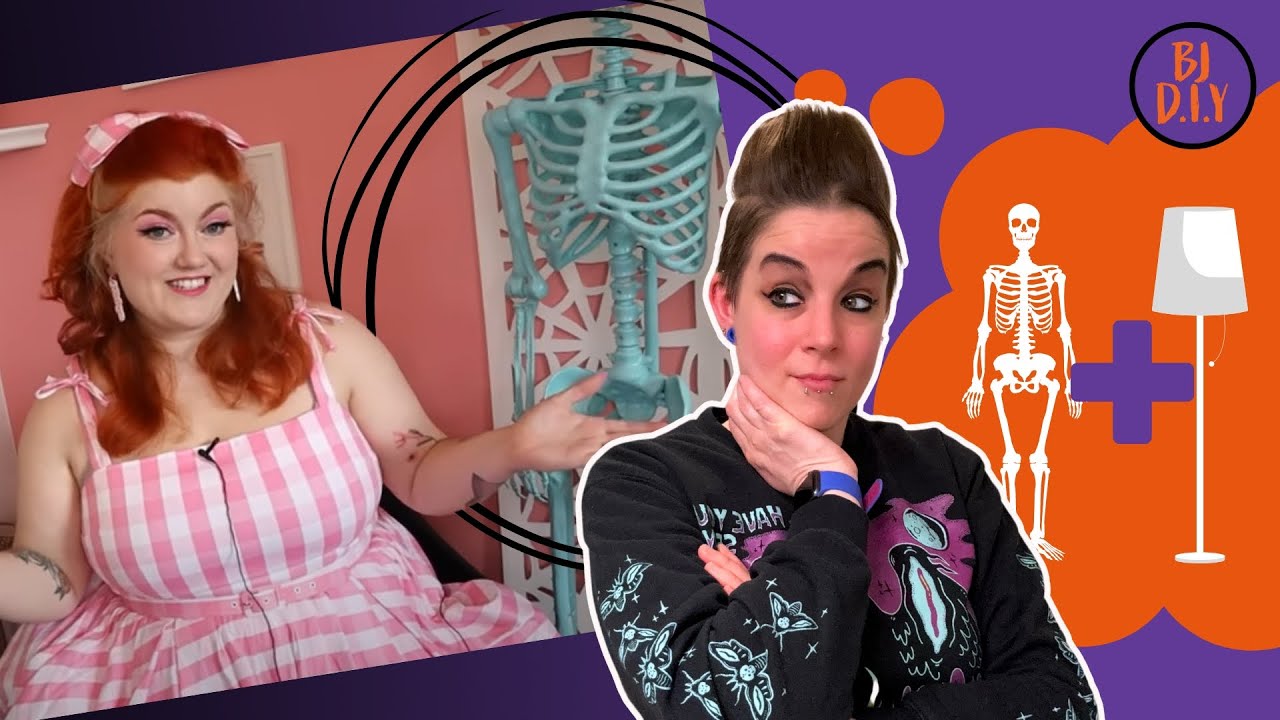 I made Midge Munster's iconic skeleton lamp!