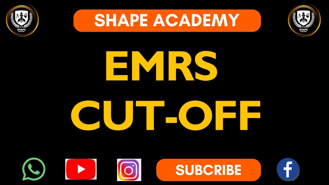 EMRS CUT-OFF || CATEGORY WISE || by SHAPE ACADEMY ||