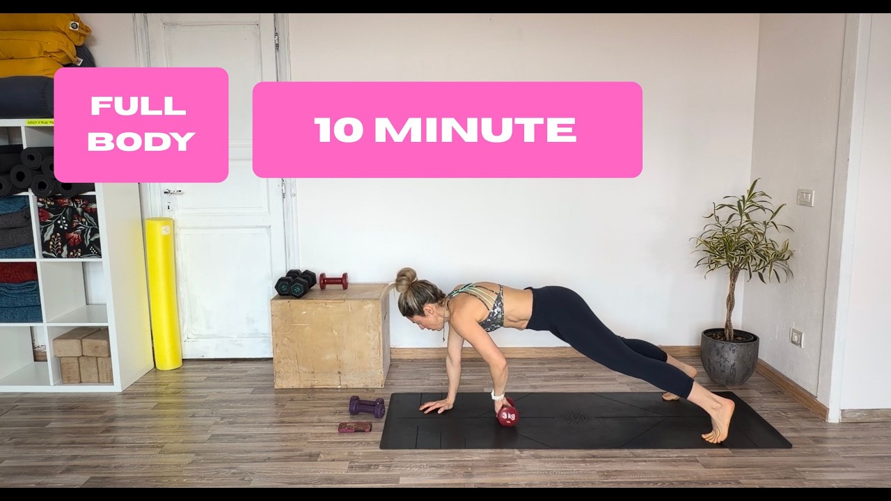 10 Min Full Body Strength Workout (Goblet Squats, Lunges, Core & More)
