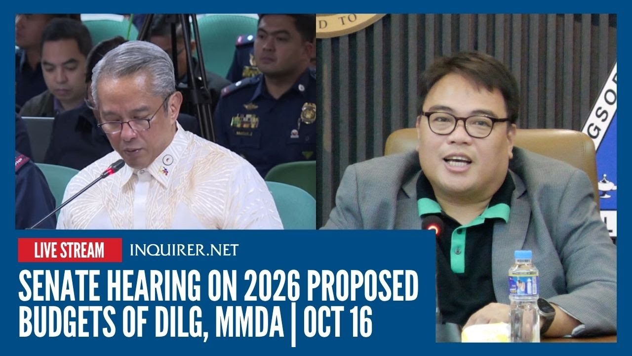 LIVE: Senate hearing on 2026 proposed budgets of DILG, MMDA | Oct 16