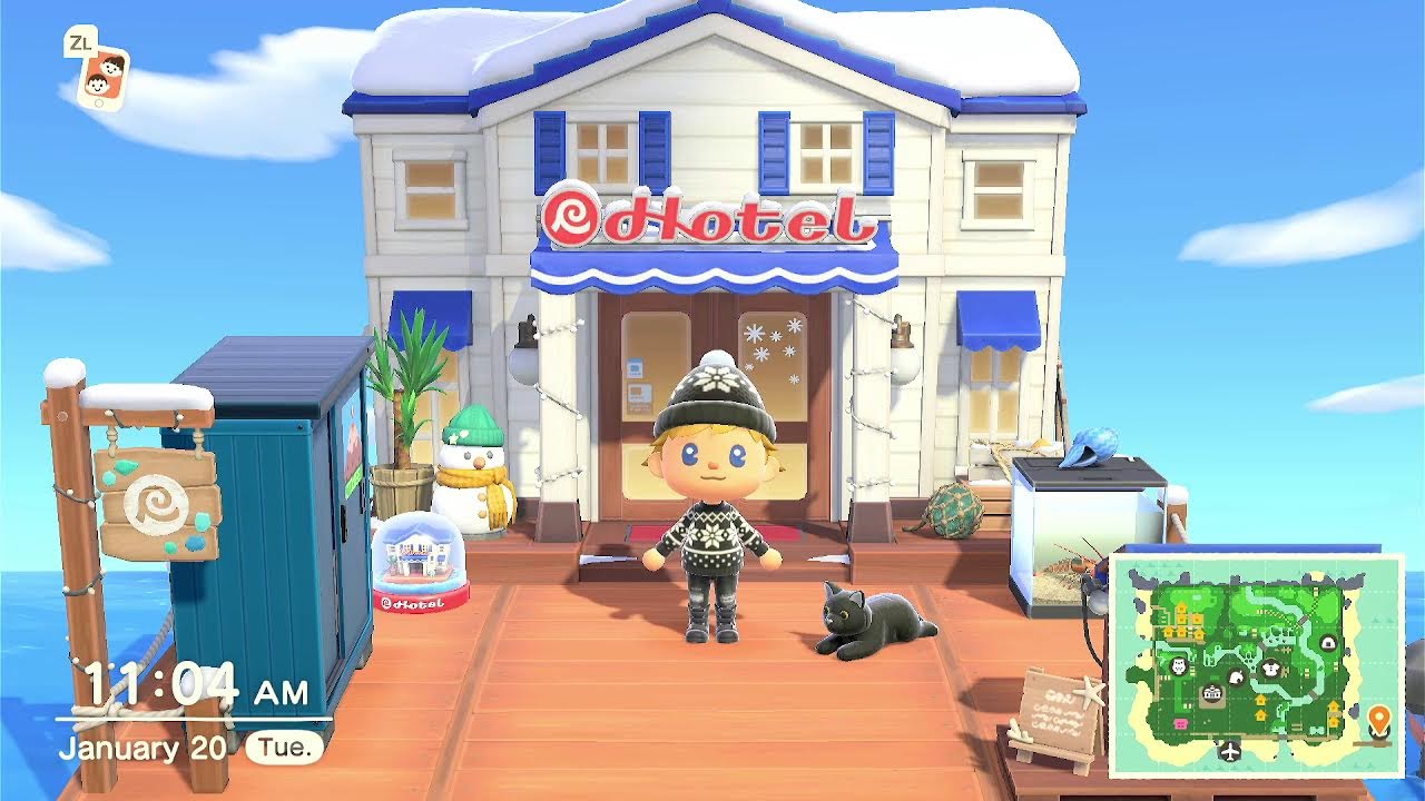 Animal Crossing NH 3.0  Meeting with Tourist