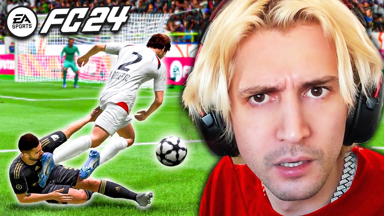 xQc RAGES Играет в EA Sports FC 24