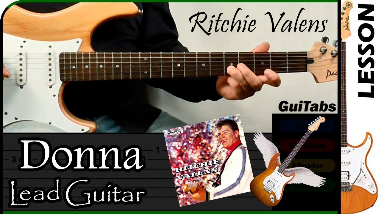 How to play OH DONNA 👧 [Lead Guitar] - Ritchie Valens / GUITAR Lesson 🎸 / GuiTabs N°005 B