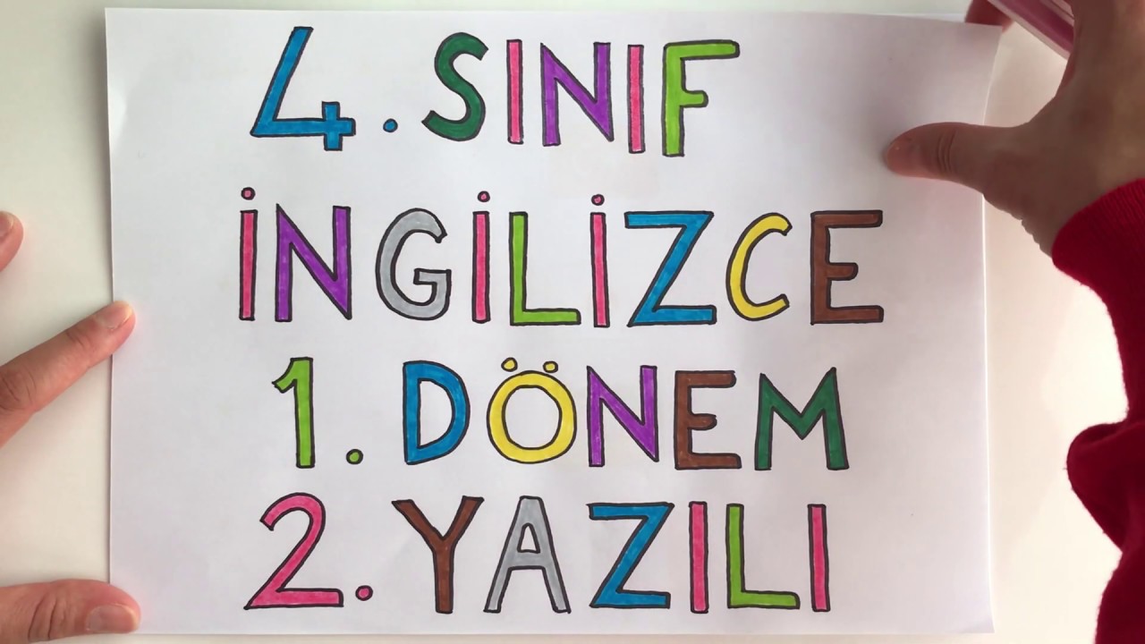4 İngilizce / 1.Dönem 2. Yazılı