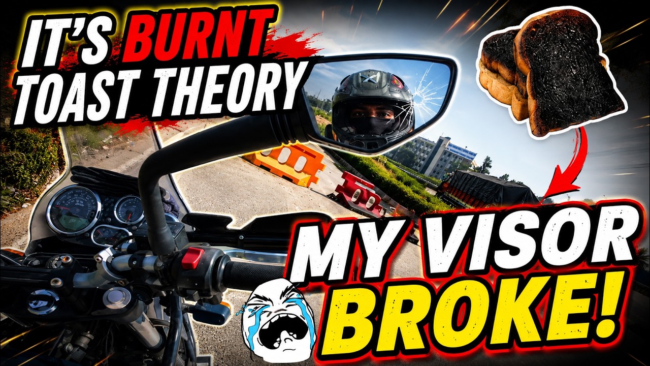 Riding the entire trip without a visor 😭 | My eyes are burning