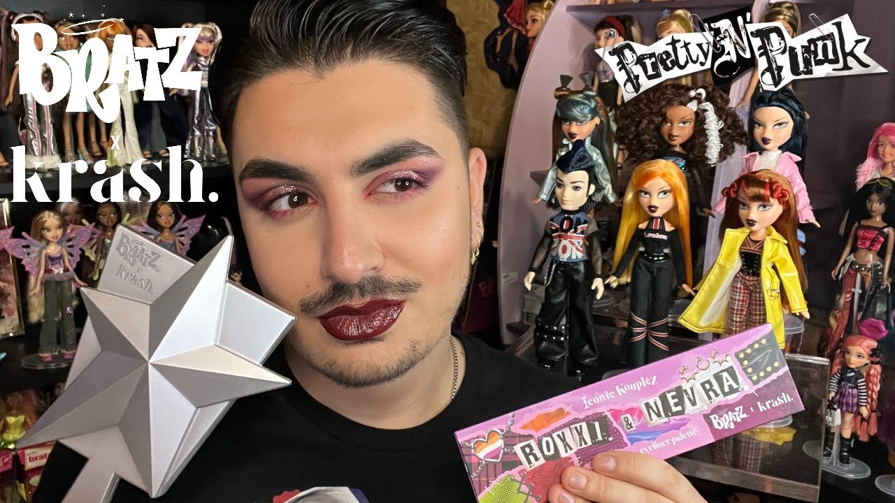 Bratz x Krash Kosmetics Pretty 'N' Punk Makeup Collection Review!