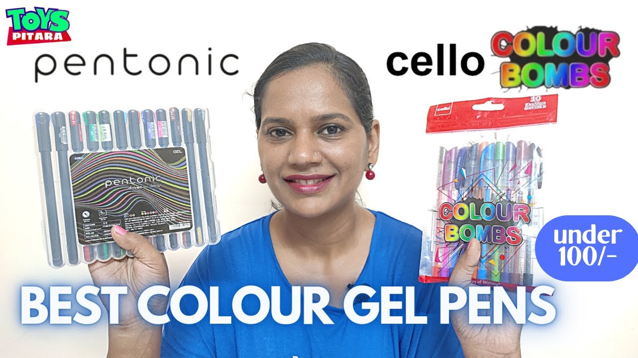 Linc Pentonic Gel Pens Vs Cello Colour Bombs Gel Pens | Best Gel Pen in India for good handwriting