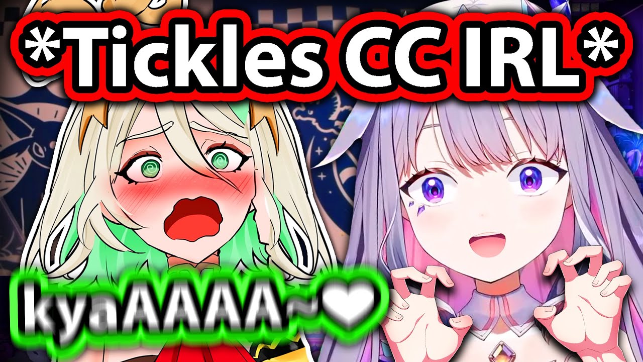 Biboo Tickles Cecilia IRL and Makes Her Let Out A GIRLY Scream 【Hololive】