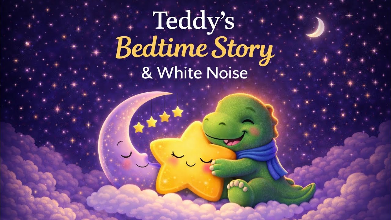 Teddy the T-Rex Bedtime Story 🌙 | Dinosaur Sleep Story for Kids + White Noise for Sleep