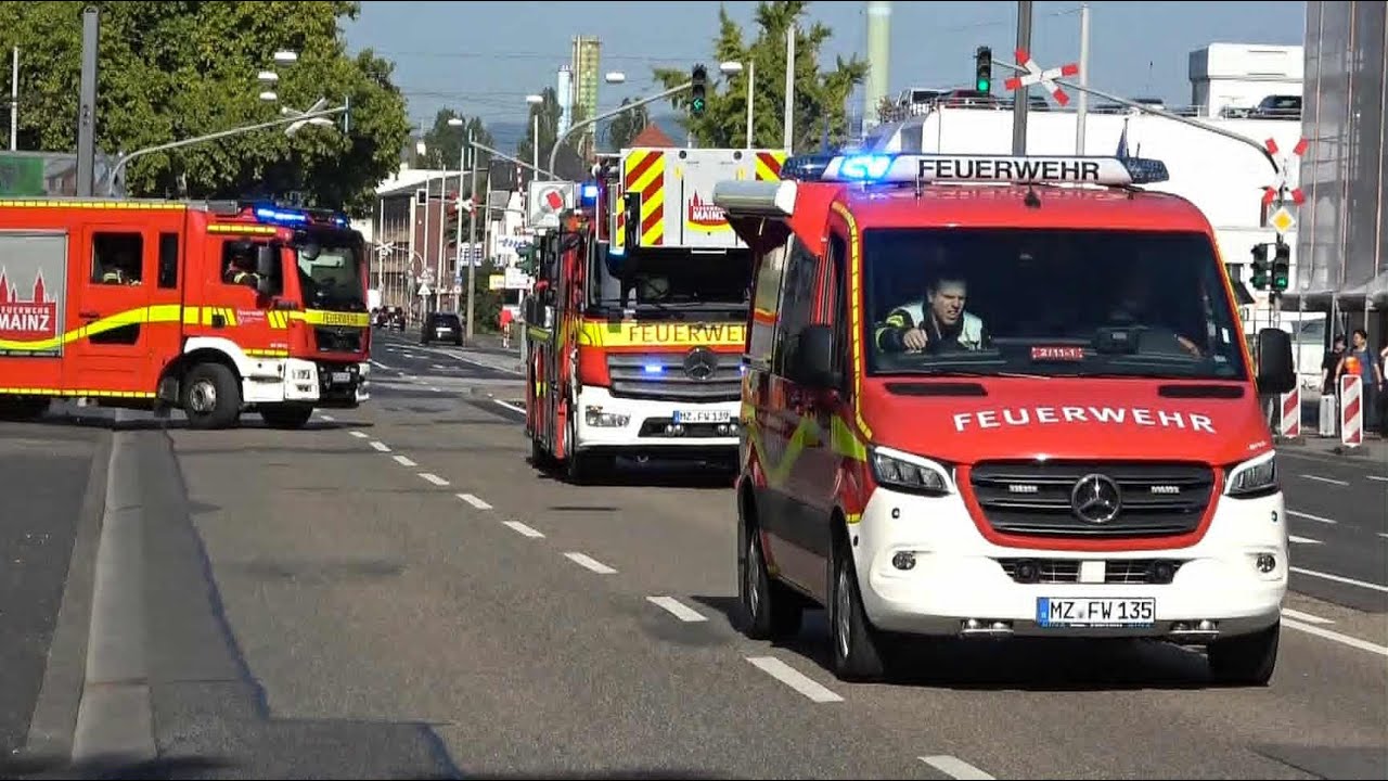 [🚨 2 Alarme in 10 Min.] 📟 FF und FW 1 helfen aus | Löschzug 2 + LF FF Abt. Stadt + HLF FW 1 | Mainz