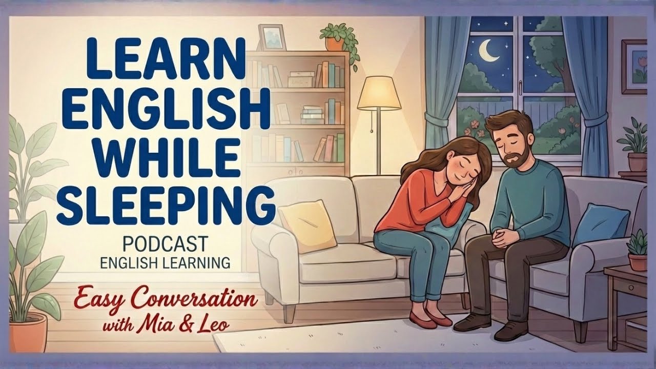 Learn English While Sleeping | Podcast English Learning | Easy Conversation with Mia & Leo