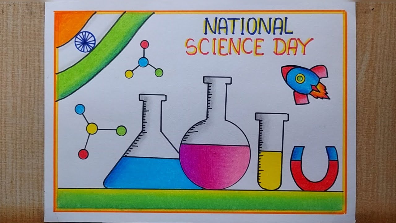 Science Day drawing easy, 28th Feb| National Science Day Poster drawing| Science Day special Poster