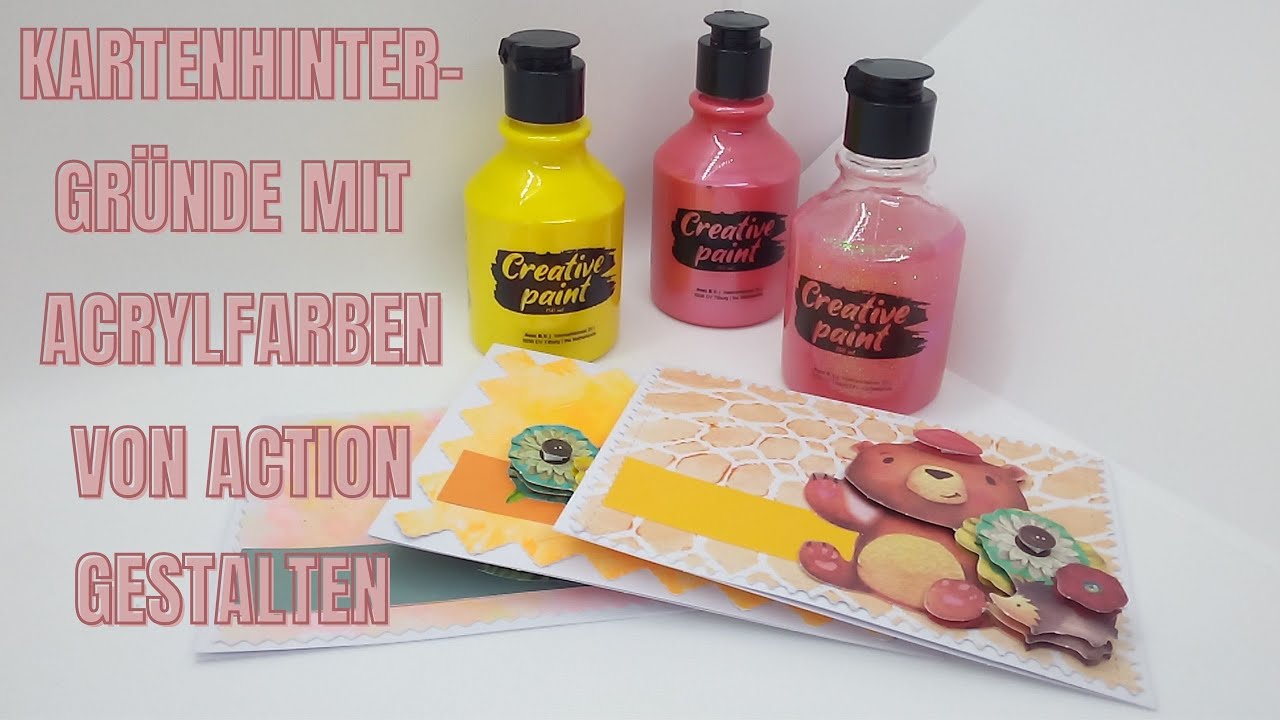 Tutorial - Kartenhintergründe mit den Acrylfarben von Action gestalten