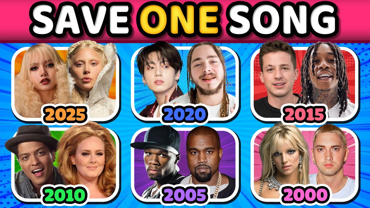 Save One Song Per Year ⭐️🎶 Most Popular 6 Songs Each Year 2000 - 2025 | Music Quiz