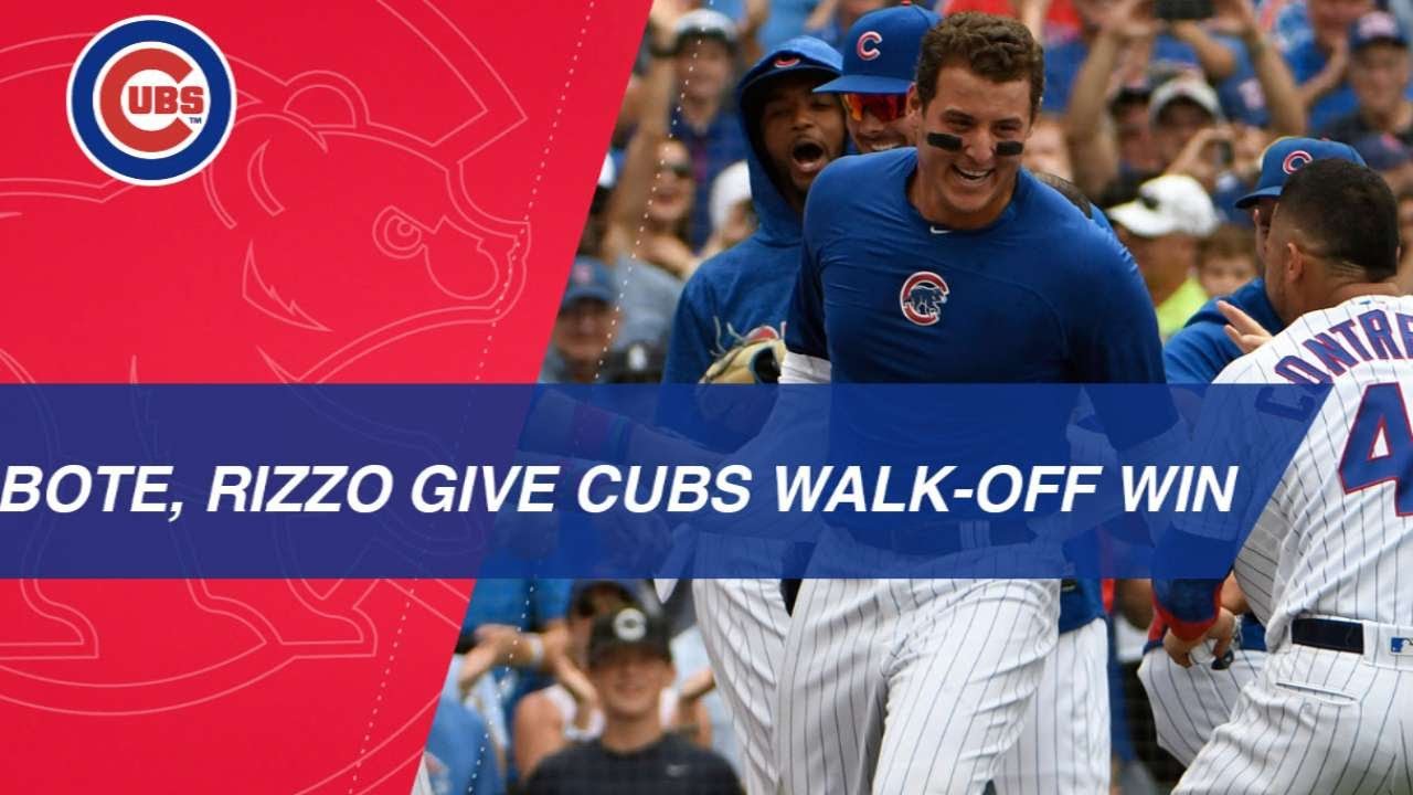 Anthony Rizzo follows David Bote's game-tying home run with walk-off shot