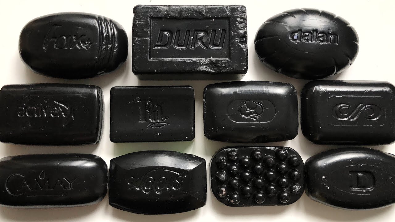 Cutting super dry soap, cutting black colored soap, guess the color inside