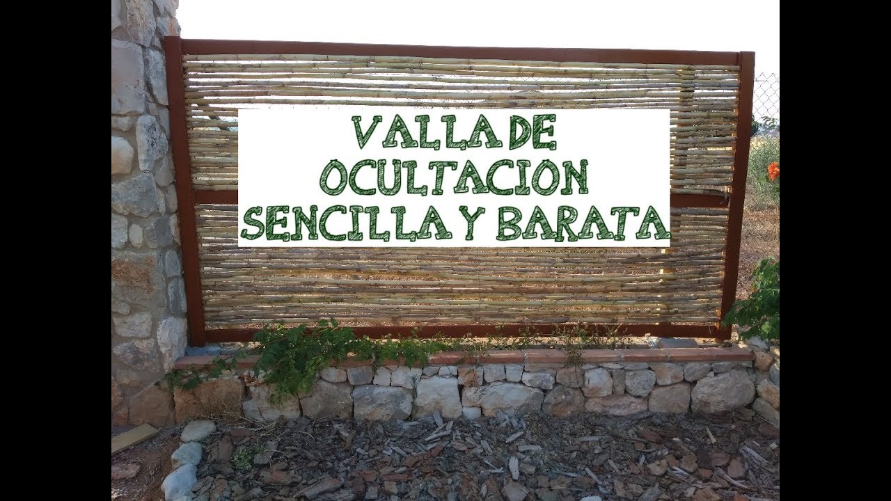 Valla de Ocultación con CAÑAS y MADERA de PINO