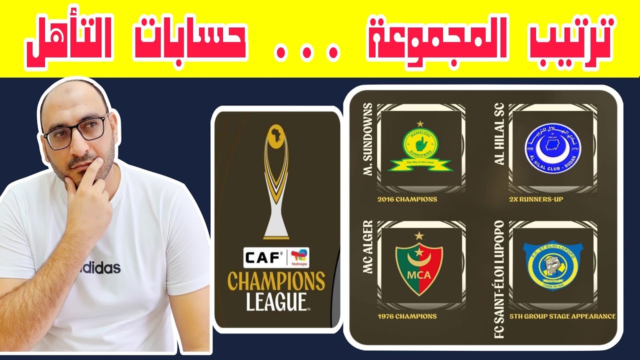 ترتيب المجموعة الثالثة الهلال السوداني بعد تعادل صنداونز سانت ايلوي 1/1 دوري أبطال إفريقيا 2026