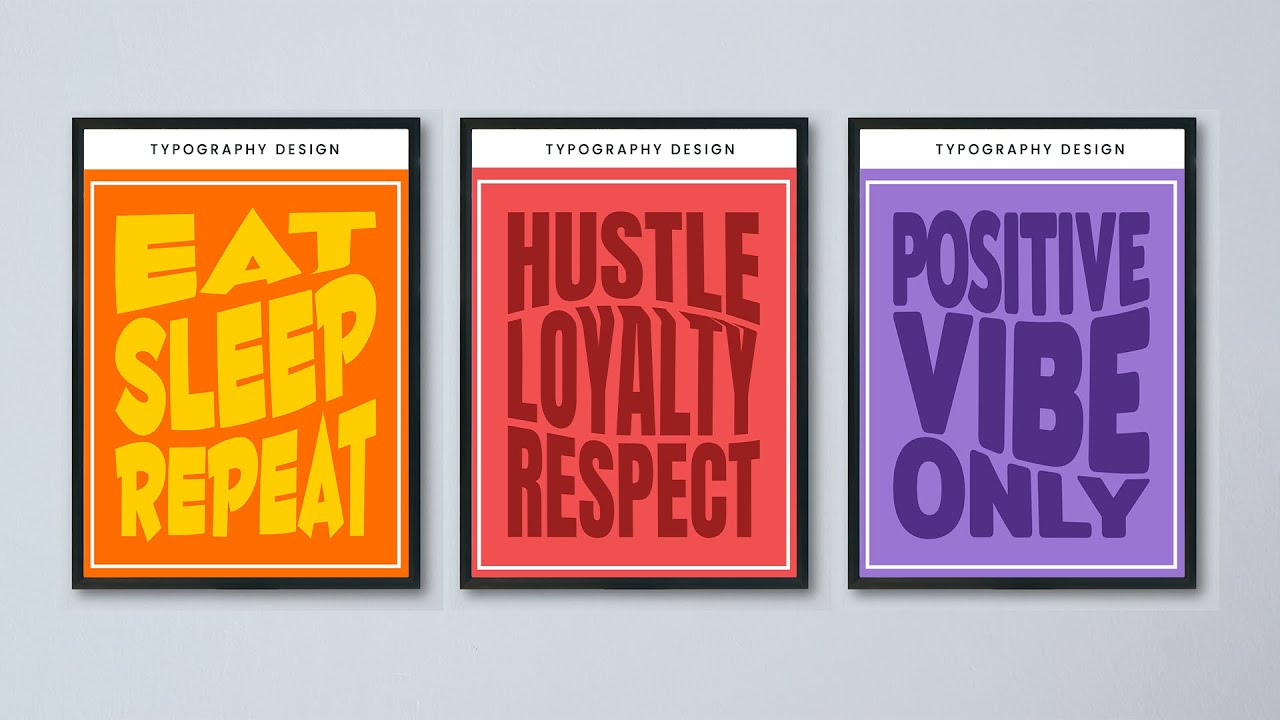 Typography Poster Design | Adobe Illustrator | 2022