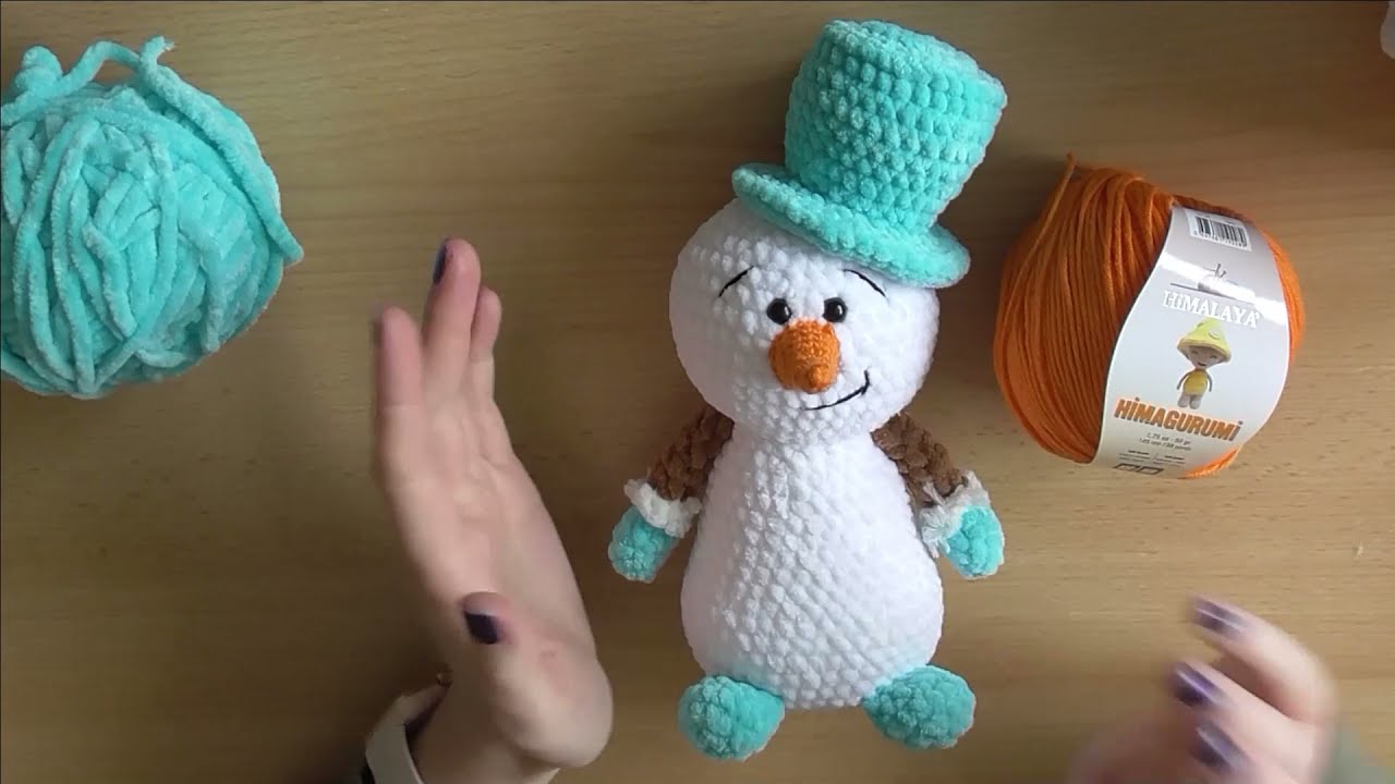 Gehäkelter Kleiner Schneemann Teil 1