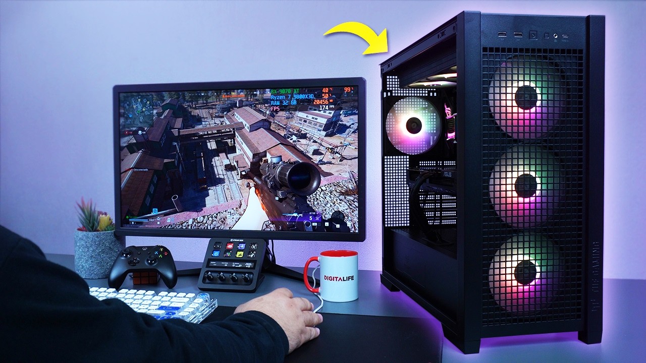 La MEJOR PC GAMER con RX 9070 XT + Ryzen 7 9800X3D 🎮 Juegos en 4k y 1440p