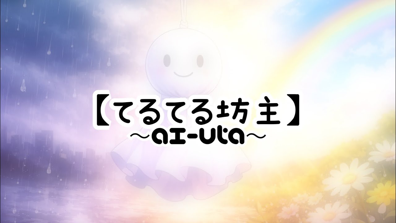 【てるてる坊主】〜ai-uta〜 オリジナルソングー明日はきっと晴れる　 #オリジナルソング#エモい曲 #バラード#てるてる坊主 #おすすめにのりたい 