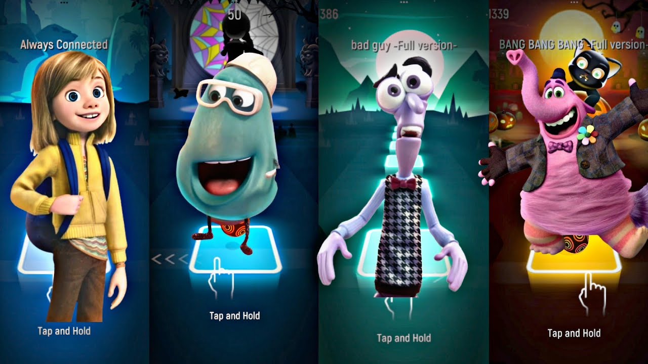 Inside Out Riley, Forgetter Bobby, Fear, Bing Bong Confin Dance, Gummy Bear, Spangebob theme song