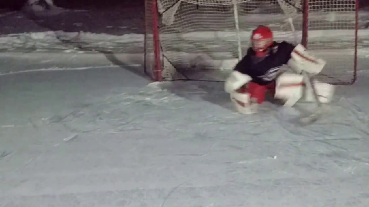 amazing 8 year old hockey goalie drills Grayson video 1