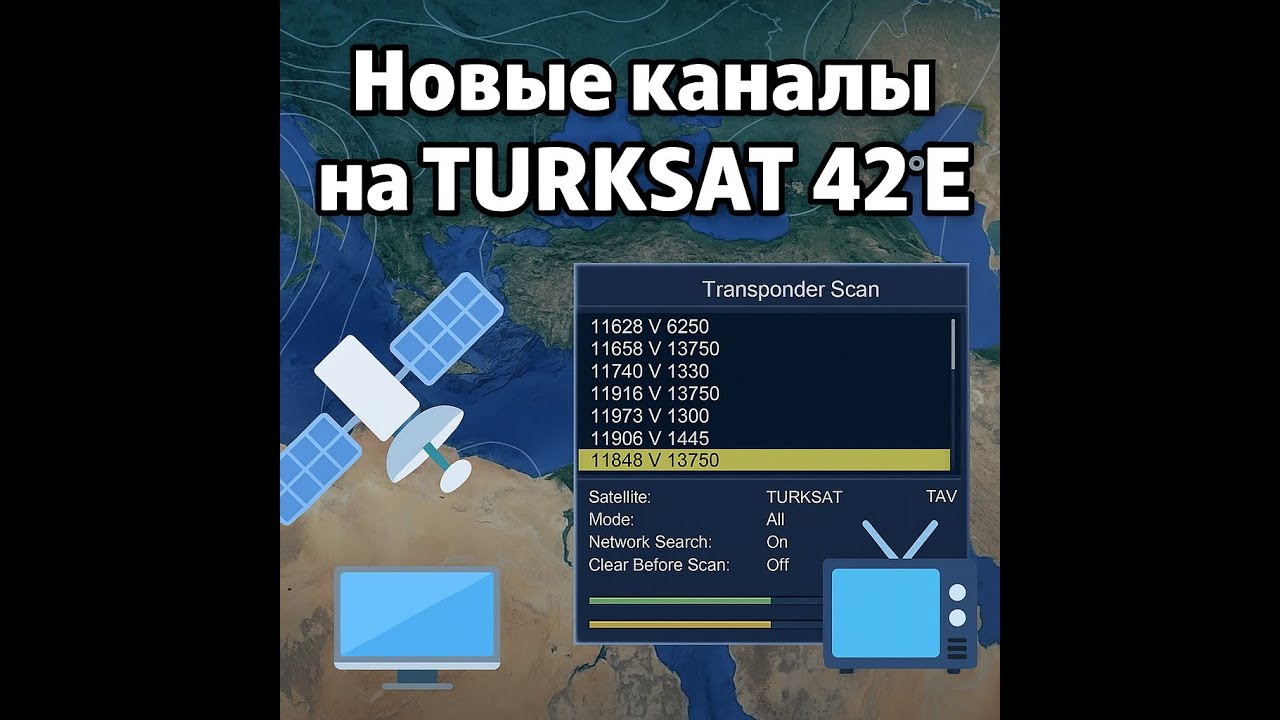 Новые каналы на Turksat 42&deg;E! Сканируем транспондеры!