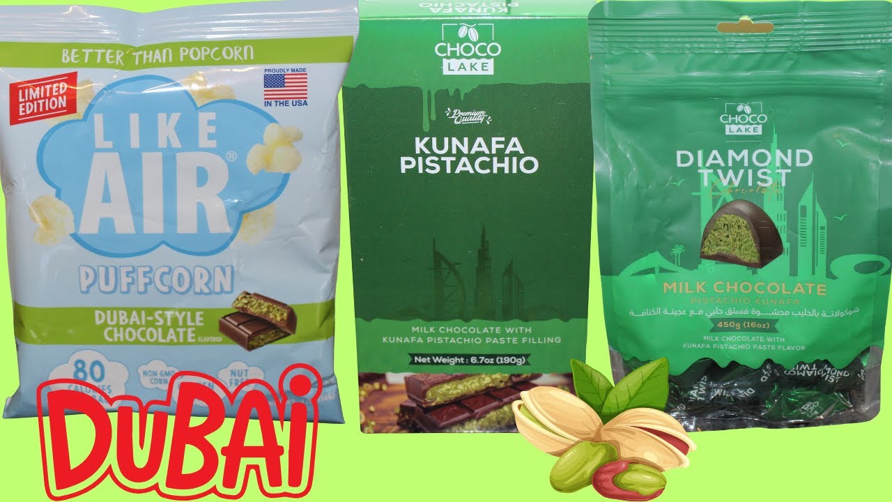 Как и шоколад Air Puffcorn в дубайском стиле, Choco Lake: обзор Kunafa Pistachio & Diamond Twist
