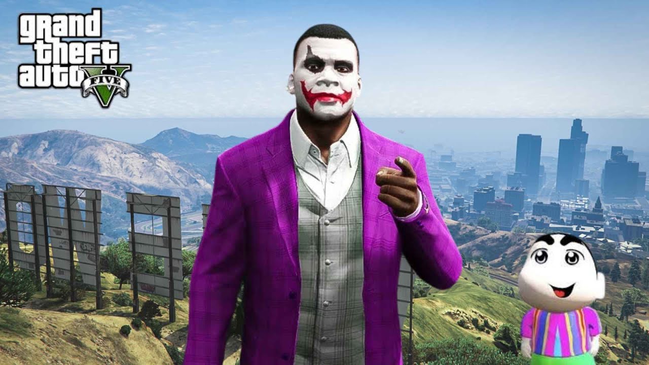 GTA 5 : Franklin Become JOKER To Take Revenge From World In GTA 5 | SHINCHAN and CHOP