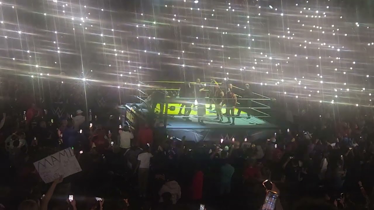 Dec 30, 2025 - Wyatt Sicks entrance at WWE Live in Detroit.