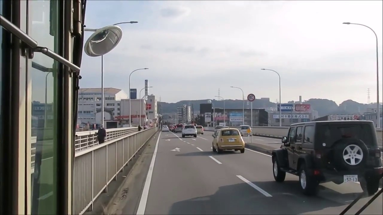 大分バス12867　県庁正門前→横尾　前面展望動画
