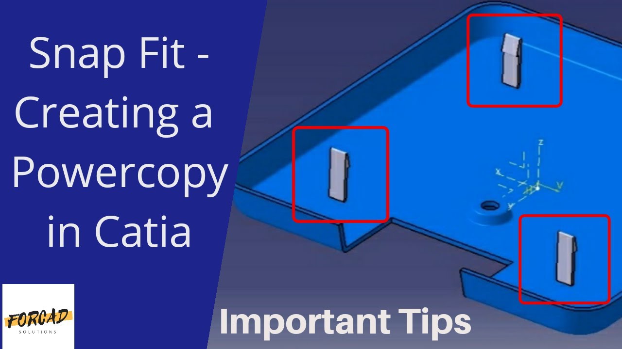 CatiaV5 | Snap Fit | Creating Powercopy in Catia | CatiaV5 Tutorials | Powercopy in CatiaV5