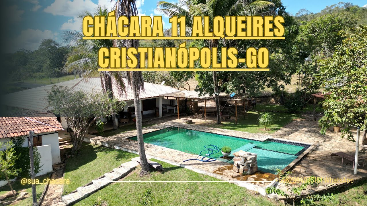 Vendo chácara 11 Alqueires com muita água Cristianópolis-GO