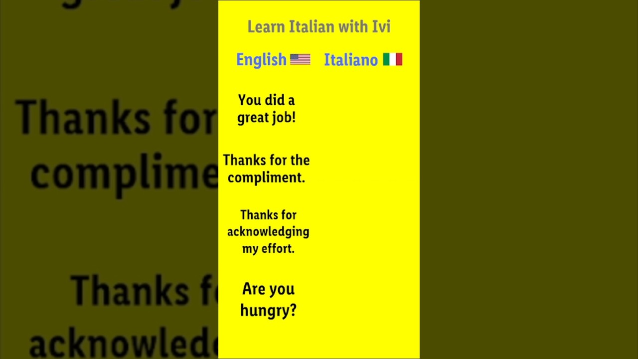 Short conversation - Learn Italian with Ivi