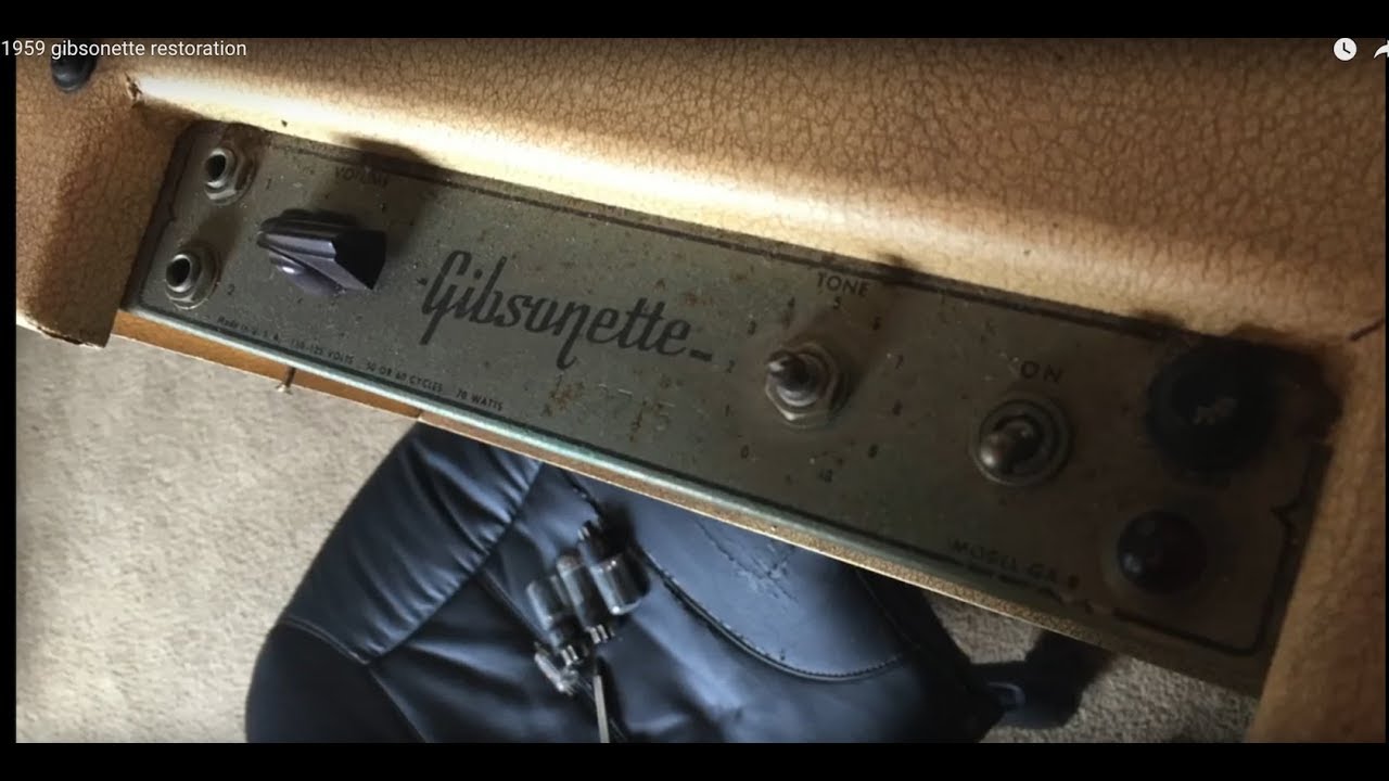 1959 Gibson gibsonette GA-8 guitar tube amplifier repair and restoration