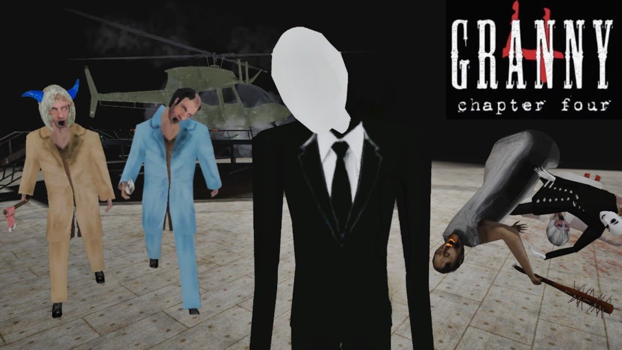 How to get Slenderman Secret Appearance in Granny 4 New Helicopter Escape
