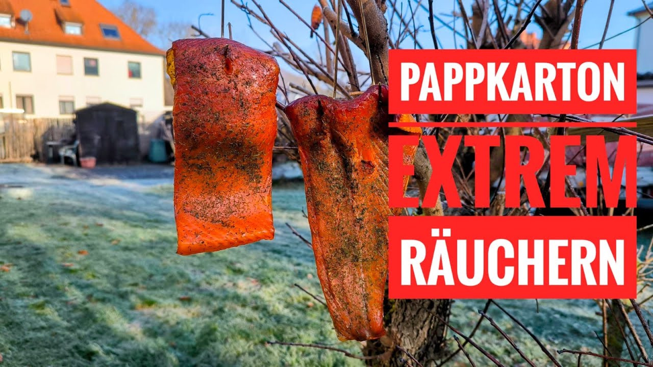 (Eis-) Kaltr&auml;uchern im Pappkarton - Das Experiment mit Lachs Forelle &darr; Klapp auf  &darr;